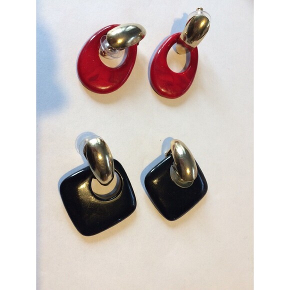 Two Pair Stone Lever Back Earrings - Picture 1 of 3